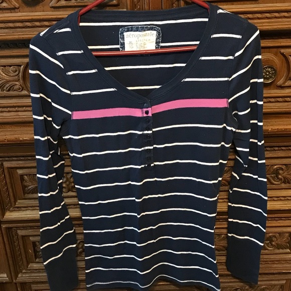 Old navy blue, white,and purple stripe - Picture 2 of 5